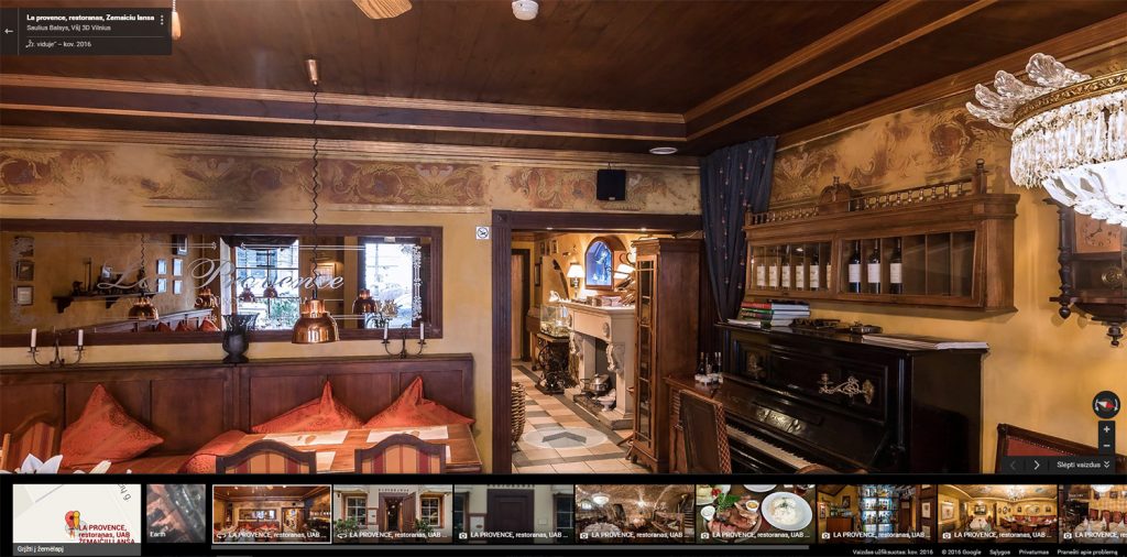 Google Street View Verslui - restoranai ir barai